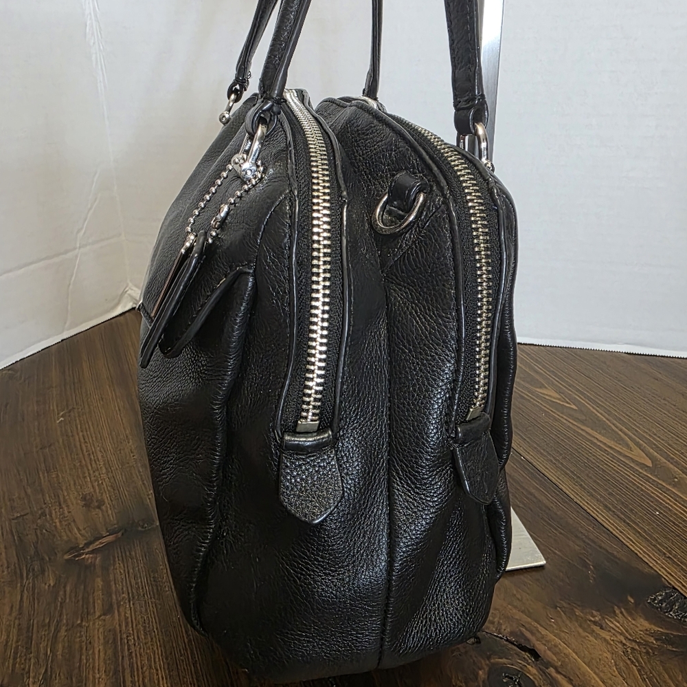 Coach Madison Georgie Satchel in black leather - Picture 6 of 15